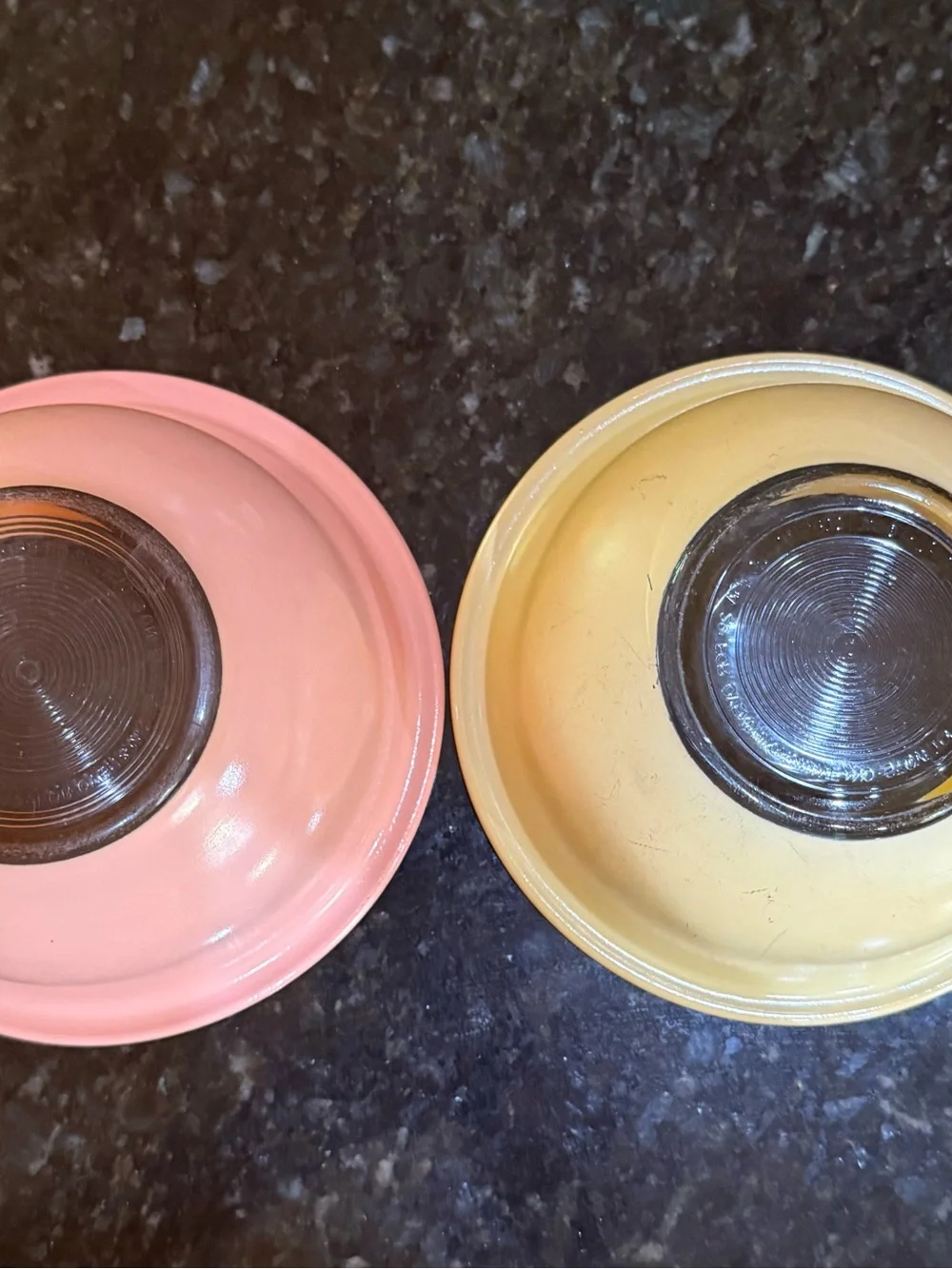 Vintage Pyrex 1 Liter Pair Glass Mixing Bowls